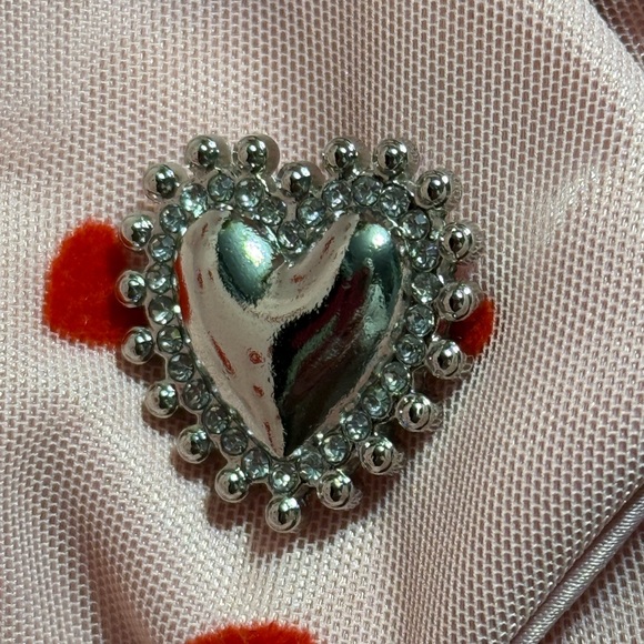 Unique Vintage Pink Heart Long Sleeve Dress - Picture 4 of 6